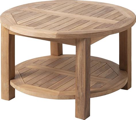 Rond Ronde Lounge Bijzettafel Teak Tafel Tuintafel Cm