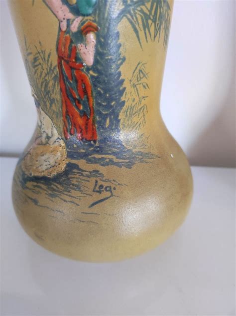 Proantic Circa Vase Legras Sign Leg Orientaliste Art Nouveau E