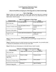 Sarah Latham LabExperiment3 Docx Lab 3 Experiment Worksheet Eggs