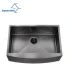 Aquacubic Gunmetal Black Nano Single Bowl Stainless Steel Apron Farm