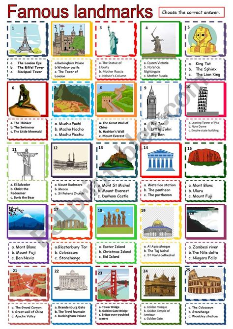 Historical Landmarks In The World Quiz - Glad Philis