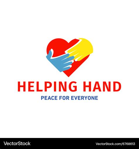 Helping Hand Adult And Children Logo Icon Charity Vector Image