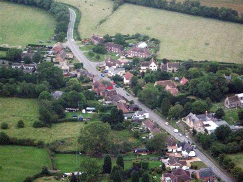 Aerial view of Great Gidding – Main Street – The Giddings