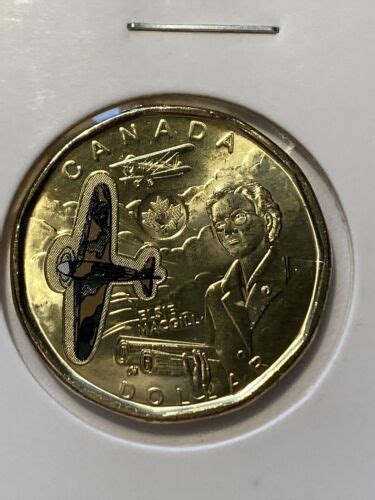 Canada Loonie Dollar Honouring Elsie Macgill Color Mint Coin