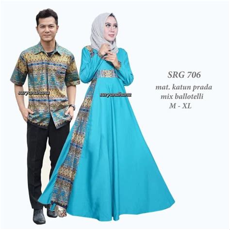 Baju Gamis Couple Terbaru 2019 Voal Motif