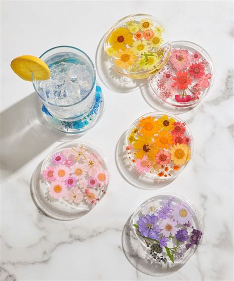 How To Make Colorful Resin Coasters With Dried Flowers