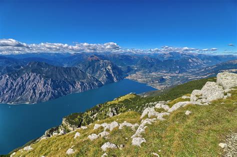 View Of Lake Garda From Altissimo Mountain Italy Hdr X