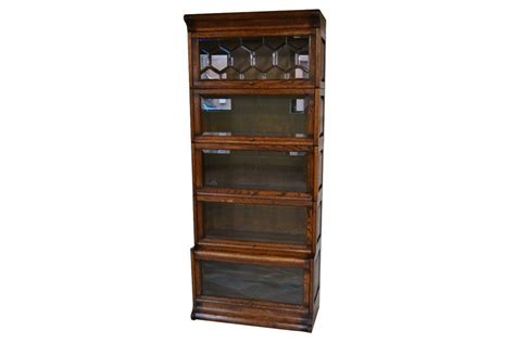 Barrister Bookcase 5 Stack High With Leaded Glass Arts And Crafts Kitchen Arts And Crafts