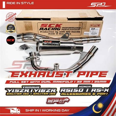 RS RSX Y15 Y16 Exhaust Pipe I Open Dual Manifold I 32mm 35mm SCK