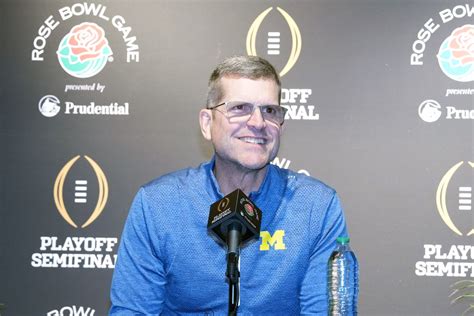 Everything Jim Harbaugh And Nick Saban Said At Rose Bowl News Conference Maize N Brew