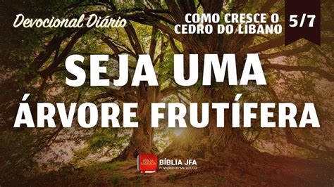 Devocional Diário Série Como Cresce O Cedro Do LÍbano 5⁰ Episódio