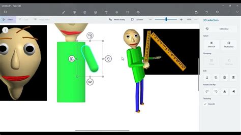 How To Make Baldi In Paint 3d Tutorials 1 Youtube