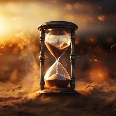 Premium Photo Sand Running Through The Hourglass Time Is Running Out Concept