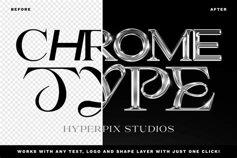 Hyperpix Free Chrome Text Effect Psd Template Hyperpix