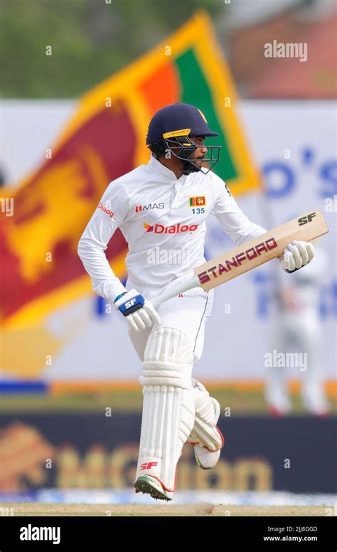 Galle Sri Lanka 24th July 2022 Sri Lanka S Dhananjaya De Silva Runs