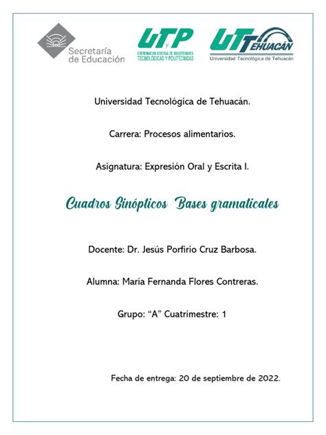 Bases Gramaticales Cuadros Sinopticos Pdf Palabra Fonología