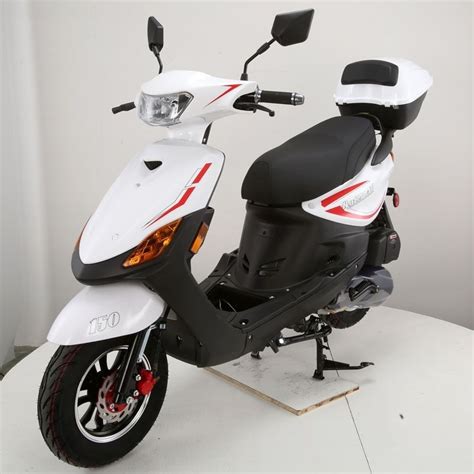 150cc Moped Scooter Rz 150 White With New Design Sporty Look Electric