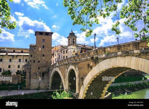 A Bridge Ponte Cestio Or Bridge Of St Bartholomew Rome The Bridge