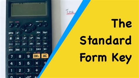 The Standard Form Key How To Use The Standard Form Key On A Casio Classwiz Fx 85gtx Calculator