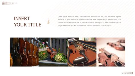 Violin Cello Presentation Powerpoint Templates Design