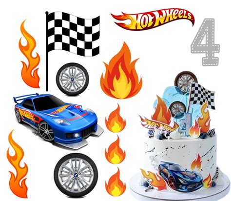 Wydruk Na Tort Masa Cukrowa WYDRUK CUKROWY HOT WHEELS Artcakes