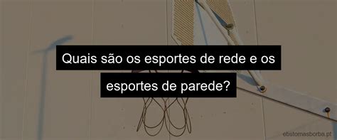 Esportes de Rede e Parede Definição e Exemplos EBS Blog