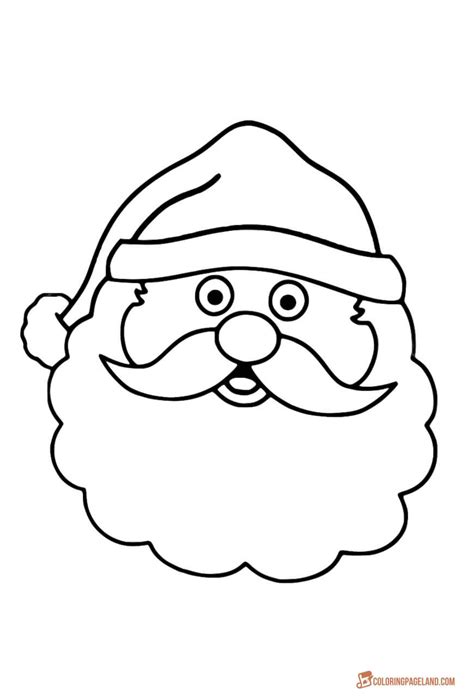 Santa Face Coloring Pages Learny Kids