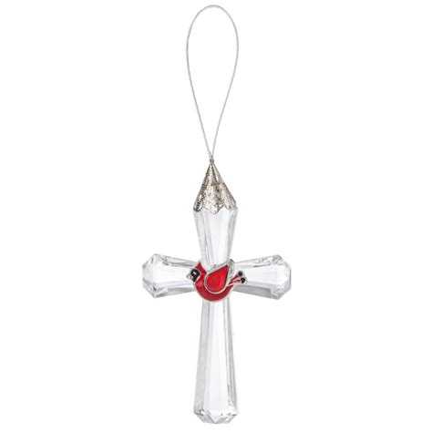 Fitzulas T Shop Ganz Crystal Expressions Cardinal Cross Ornament