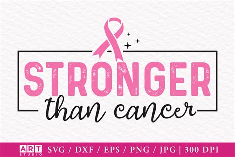 Breast Cancer Stronger Than Cancer Svg Graphic By Craftartstudio