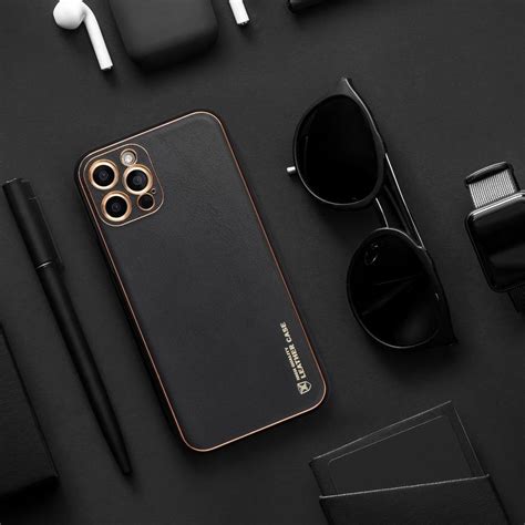 Forcell Leather гръб за Iphone 13 Pro Max Black Topmag