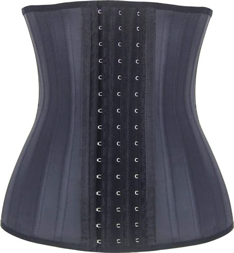 Burvogue Waist Trainer Women S Steel Boned Latex Cincher Underbust