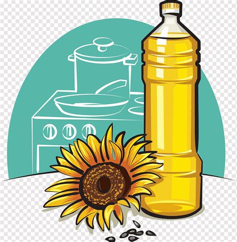 Vegetable Oil Cooking Oil Bottle Sunflower Oil Illustration Culture