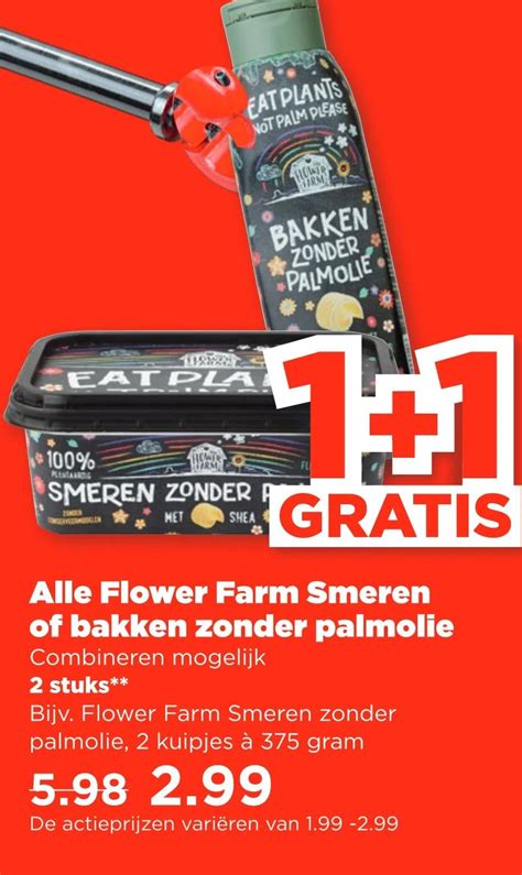 Alle Flower Farm Smeren Of Bakken Zonder Palmolie Aanbieding Bij PLUS