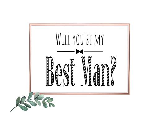 Will You Be My Best Man Printable Best Man Invitation Etsy