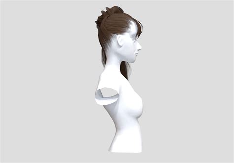 Flying Female Hairstyle - 3D Model by nickianimations