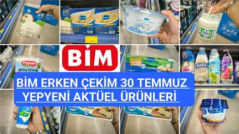 BİM ERKEN ÇEKİM BİM 30 TEMMUZ SALI 2024 BİM BU HAFTA YEPYENİ ÜRÜNLER