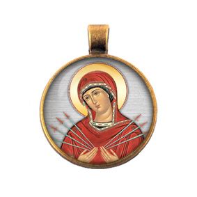 Кулон Семистрельная икона Божьей матери - купить с доставкой по ...
