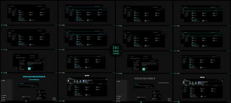 Full Black Cyan And Green Theme For Windows 10 20h2 Green Theme Pure