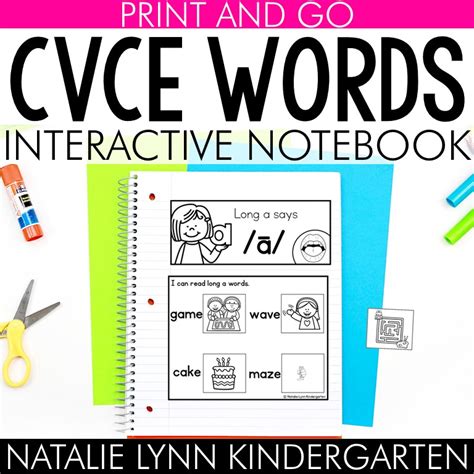 Cvce Long Vowels And Cvce Word Families Interactive Notebook