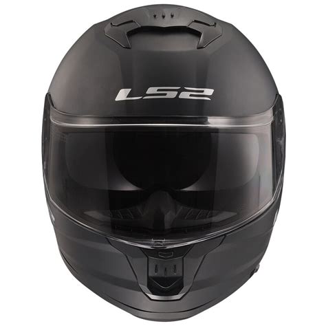 LS2 FF808 Stream II Solid Schwarz Integralhelm