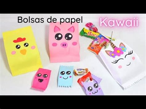 Mini Bolsas De Papel Kawaii Lindas Y F Ciles Paper Bags Sacolas De