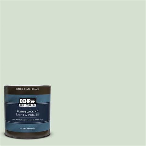 Behr Ultra 1 Qt S400 2 Comforting Green Satin Enamel Exterior Paint