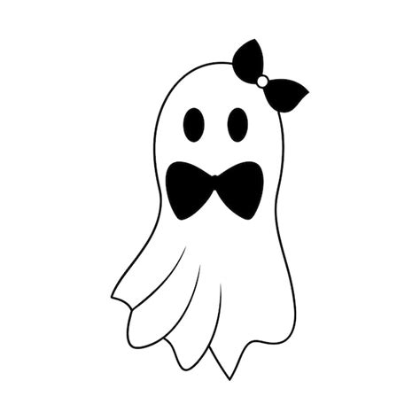 Halloween Pink Ghost With Coquette Bow Vector Premium AI Generated Vector