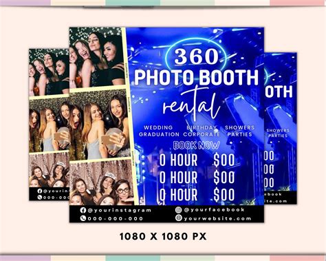 360 Photo Booth 360 Photo Booth Flyer Photo Booth Flyer Event Flyer Social Media Flyer