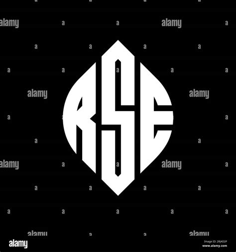Rse Circle Letter Logo Design With Circle And Ellipse Shape Rse