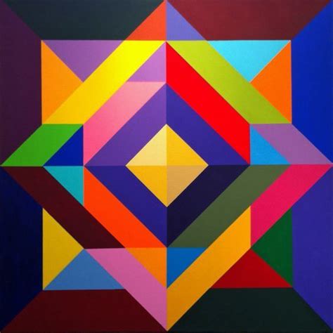 Pintura Geometrica Contemporanea Arte Abstracto Sobre Lienzo Arte