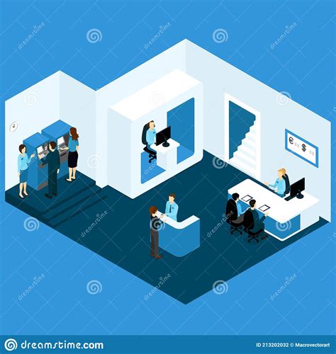 Isometric Credit Bank Composition Stock Vector Illustration Of Lifestyle Banking 213202032