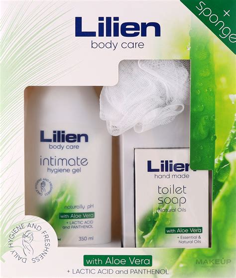 Lilien Body Care Aloe Vera Intimate Gel 350 Ml Soap 300 Ml Sponge