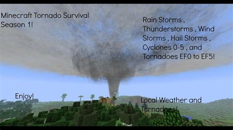 Minecraft Tornado Survival Season 1 Episode 1 EF0 Right Off The Bat