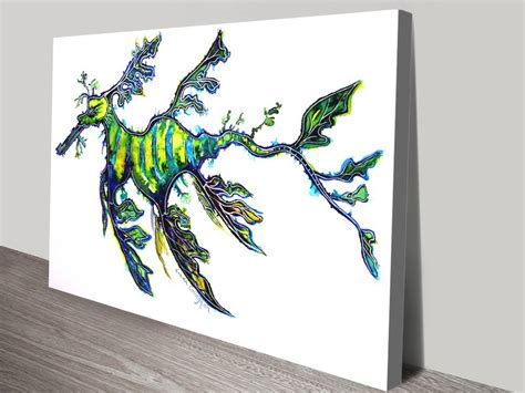 Leafy Sea Dragon Watercolour Wall Art Premium Canvas Prints Sydney